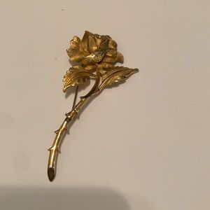 Gold painted brooch